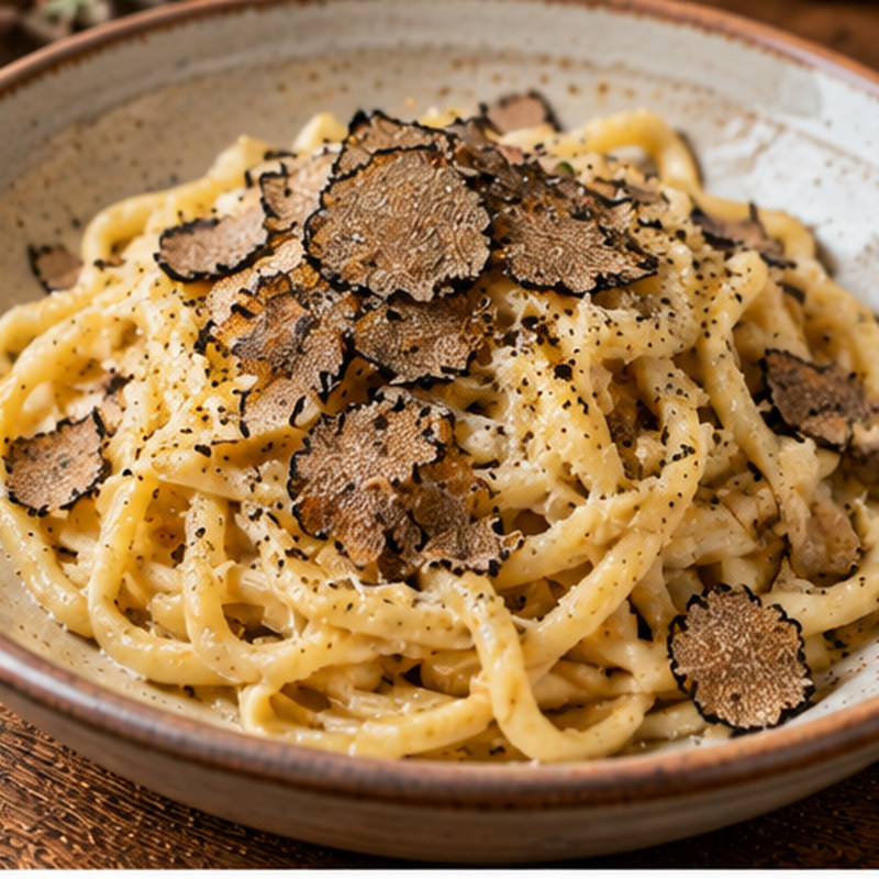 Fotografia illustrativa della preparazione: Strangozzi al tartufo