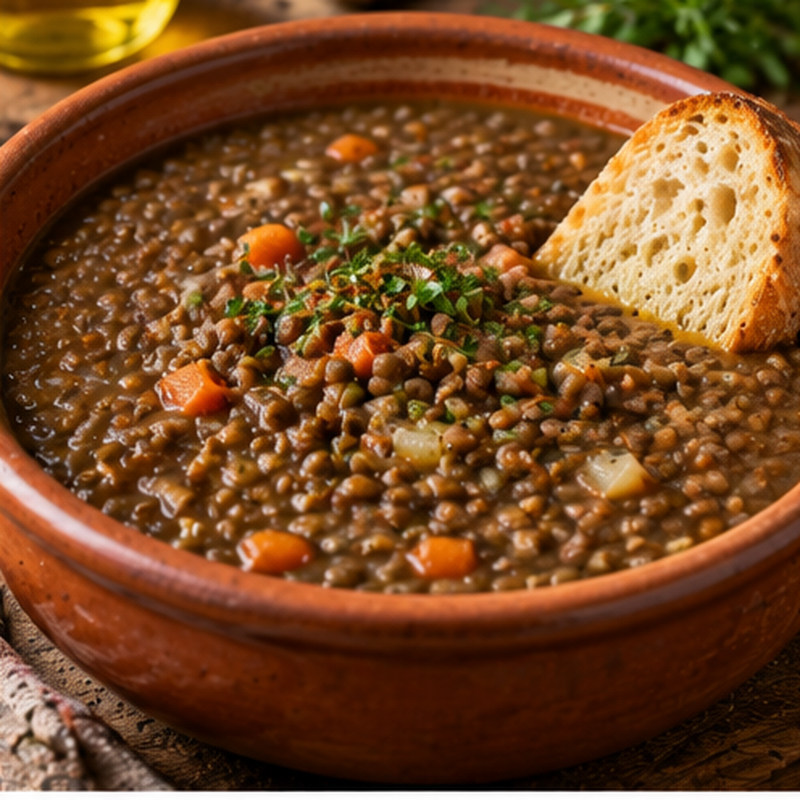 Fotografia illustrativa della preparazione: Zuppa di lenticchie