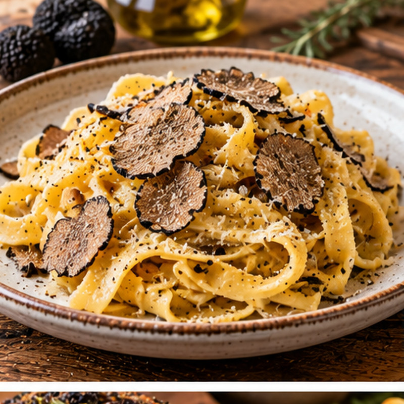 Fotografia illustrativa della preparazione: Tagliatelle al tartufo