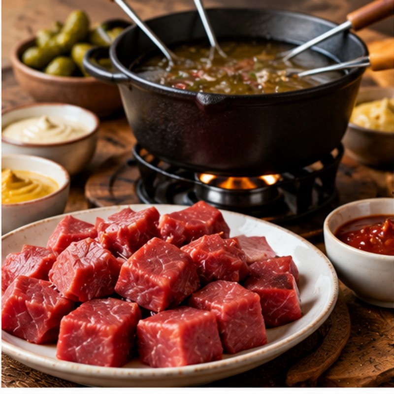 Fotografia illustrativa del piatto Fondue bourguignonne