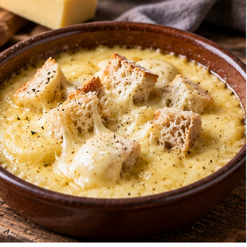 Fotografia illustrativa del piatto Polenta sette grani gratinata