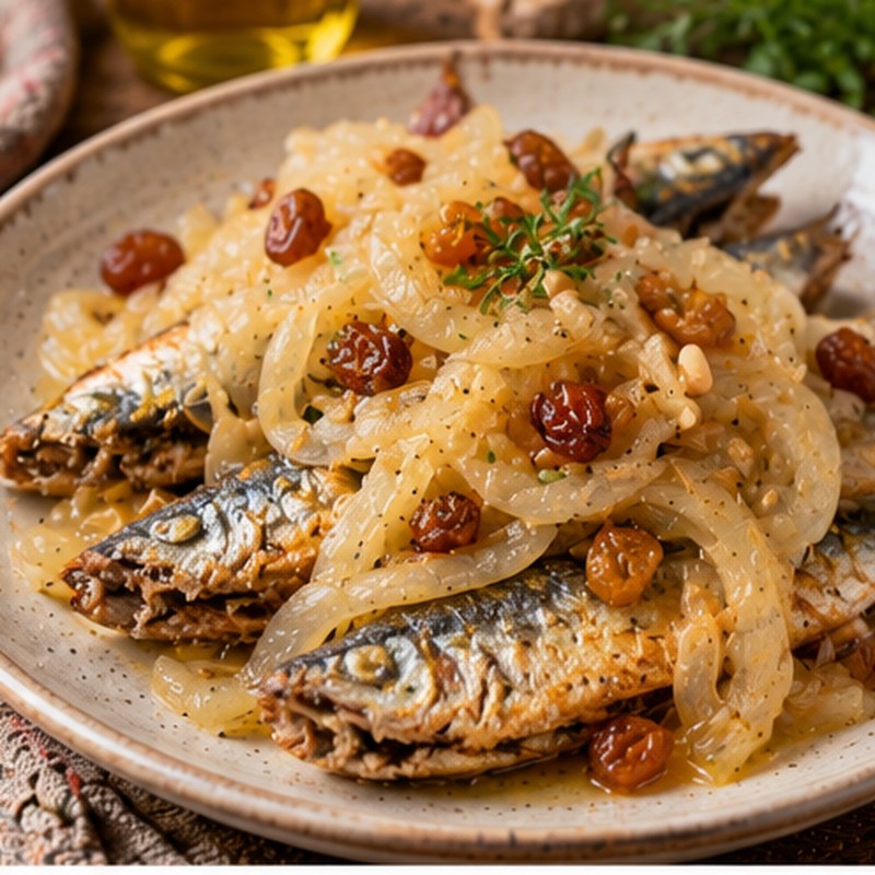 Fotografia illustrativa della preparazione: Sarde in saor
