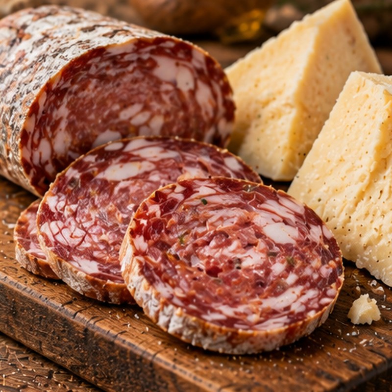 Fotografia illustrativa della preparazione: Sopressa vicentina e formaggi