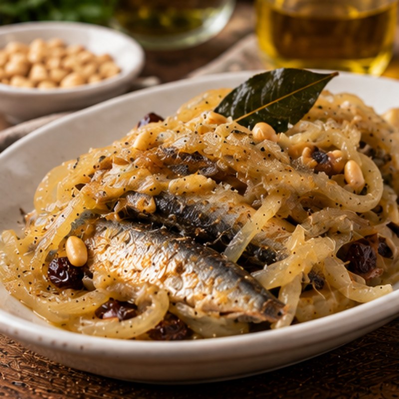 Fotografia illustrativa della preparazione: Sarde in saor