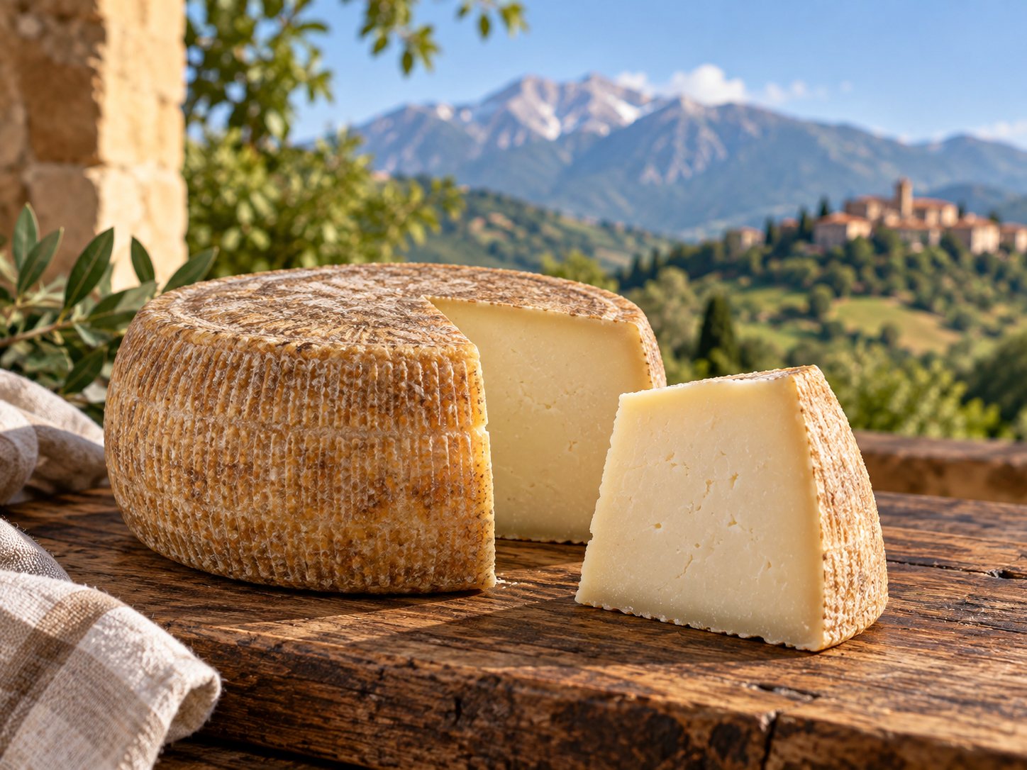 Panorama abruzzese: fotografia specifica di Pecorino d'Abruzzo da integrare