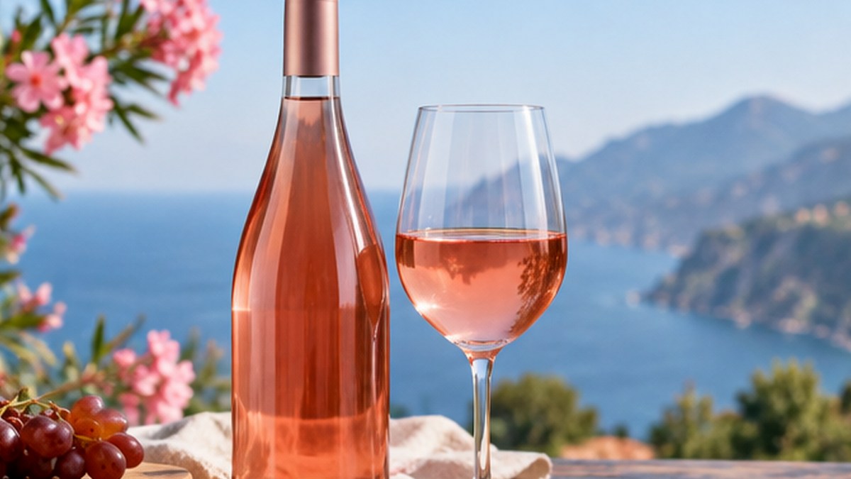 Calice e bottiglia ispirati a Lambrusco di Sorbara Rosato