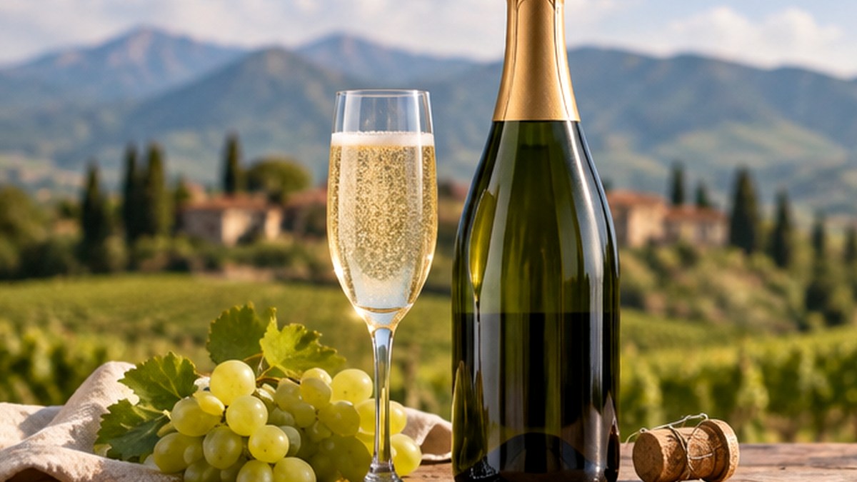 Calice e bottiglia ispirati a Lambrusco Grasparossa di Castelvetro
