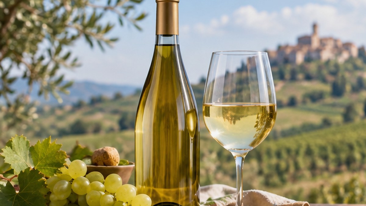 Calice e bottiglia ispirati a Romagna Albana Passito