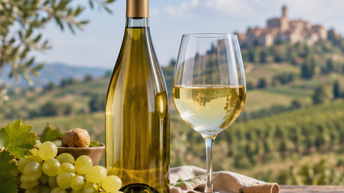 Calice e bottiglia ispirati a Lugana
