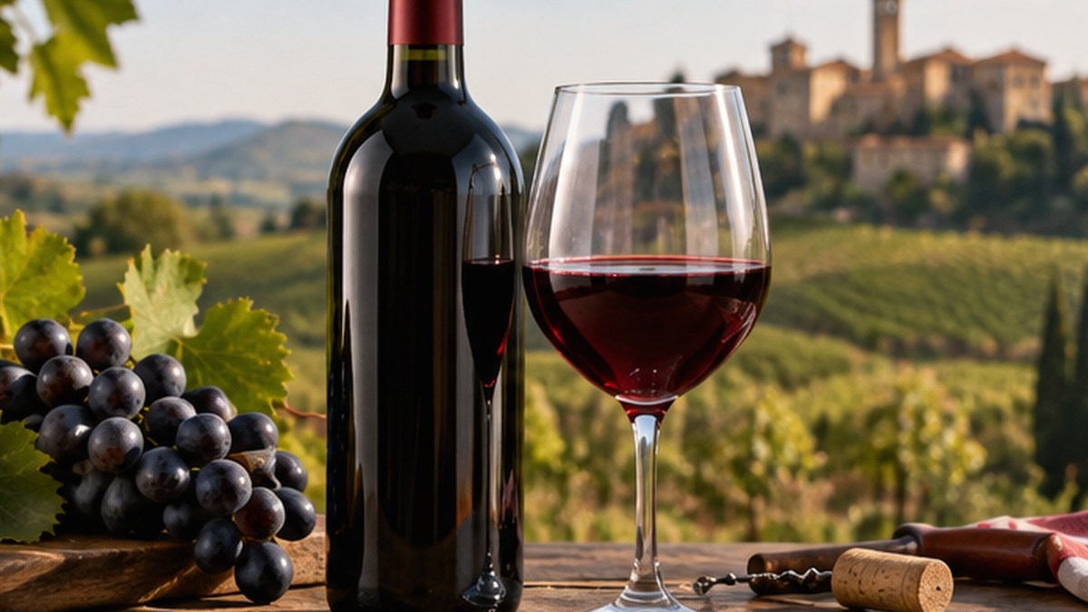 Calice e bottiglia ispirati a Gattinara
