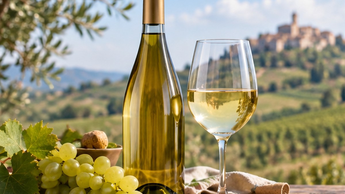 Calice e bottiglia ispirati a Gavi