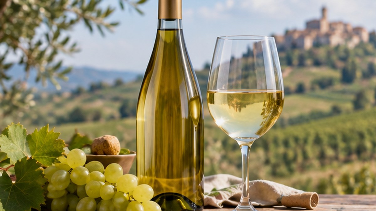 Calice e bottiglia ispirati a Alto Adige Gewürztraminer