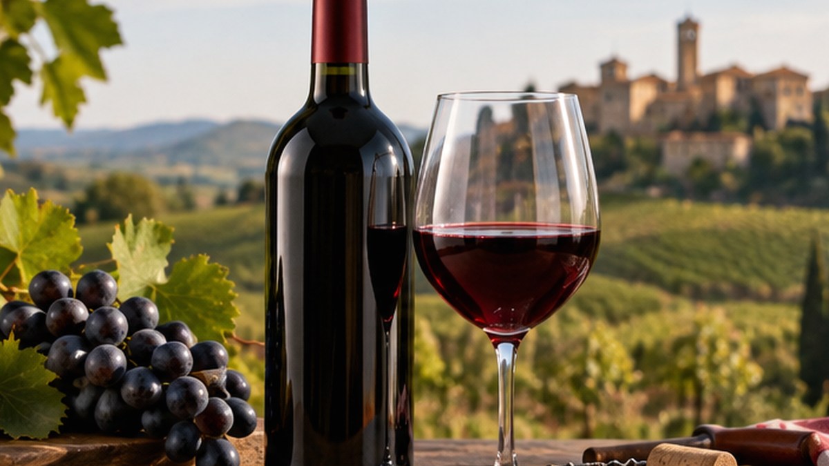 Calice e bottiglia ispirati a Teroldego Rotaliano